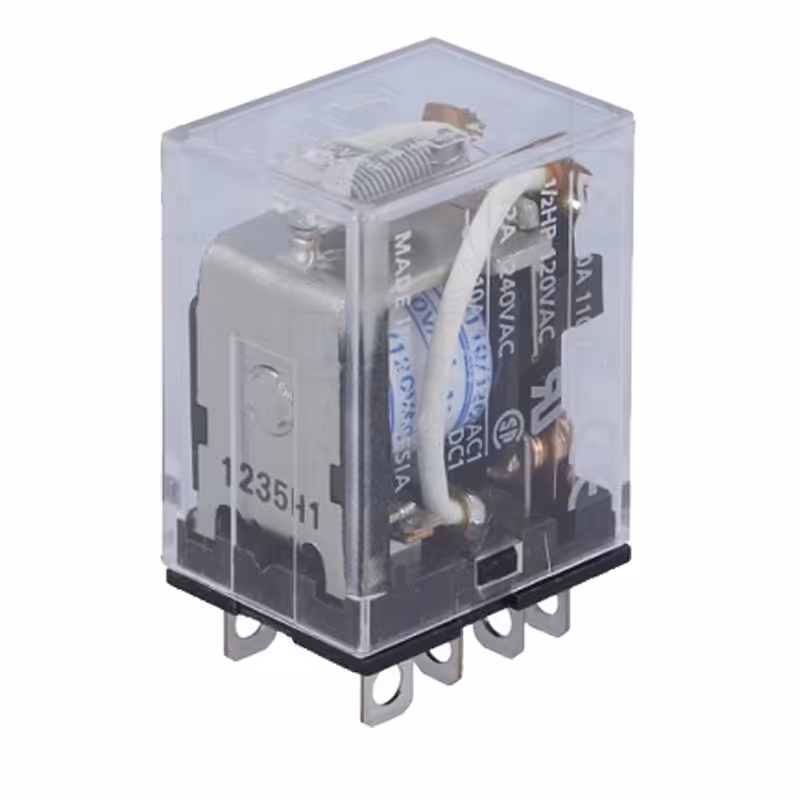 رله شیشه ای امرن 2 کنتاکت 10 آمپر 8 پایه LY2 48AC