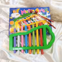 بلز کوچک رنگی بچگانه با دستک پلاستیکی 