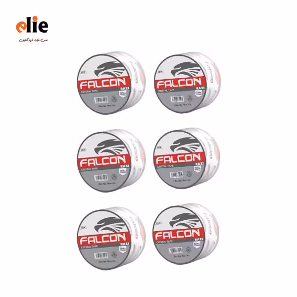 چسب نواری 5 سانت رازی مدل فالکون بسته 6 عددی