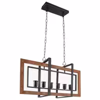 لوستر 6شعله طرح مدرن دینا کل 587 -لوستر چوبی -لوستر وبی فلزی -لوستر مدرن -لوستر آشپز خانه -لوستر اتاق 