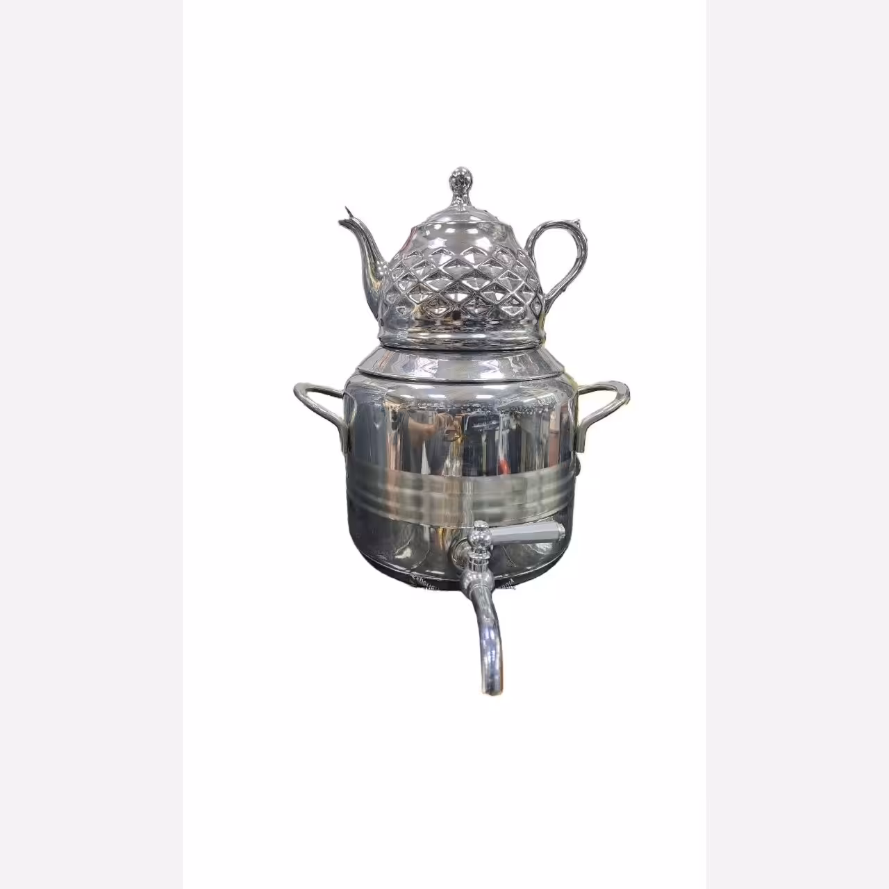 کتری قوری شیردار کروم مدل 1034دی ام تی