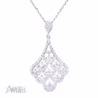 آویز گردنبند نقره زنانه آمیتیس مدل خوشه الماس AMT M056