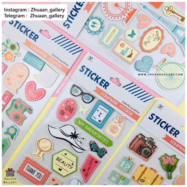 استیکر برجسته Colorful Sunshine فانتزی