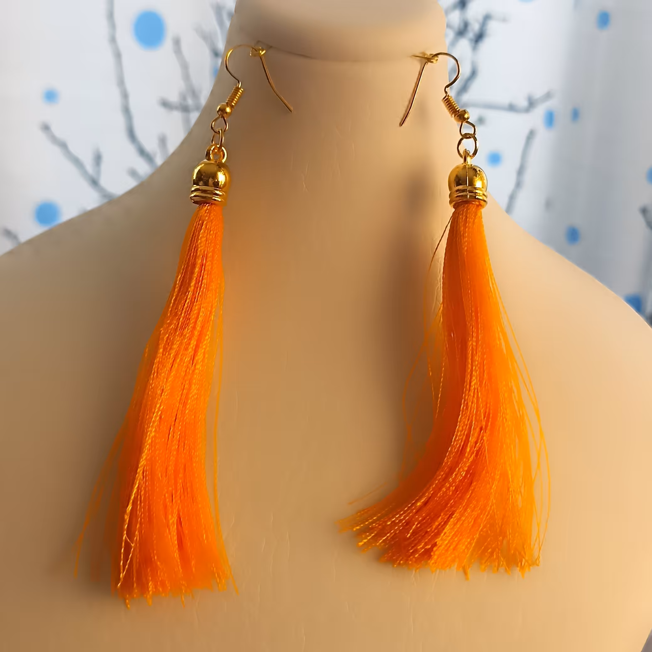 گوشواره رشته ای نارنجی