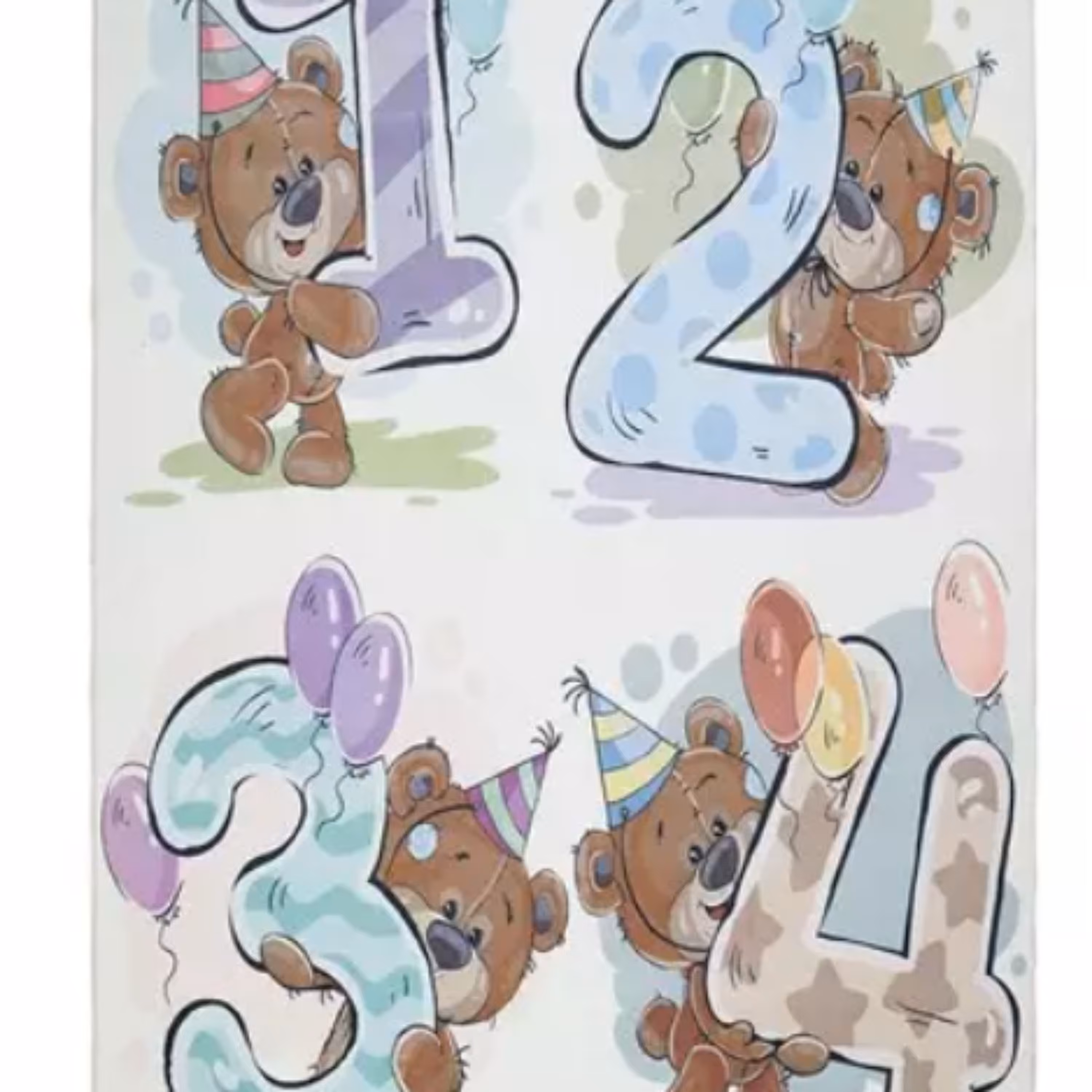 فرش ماشینی (دو متری1.20در1.70)  کودک طرح تولد کد 100239