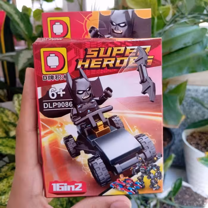 لگو مینی فیگور بتمن سیاه با ماشین لگویی