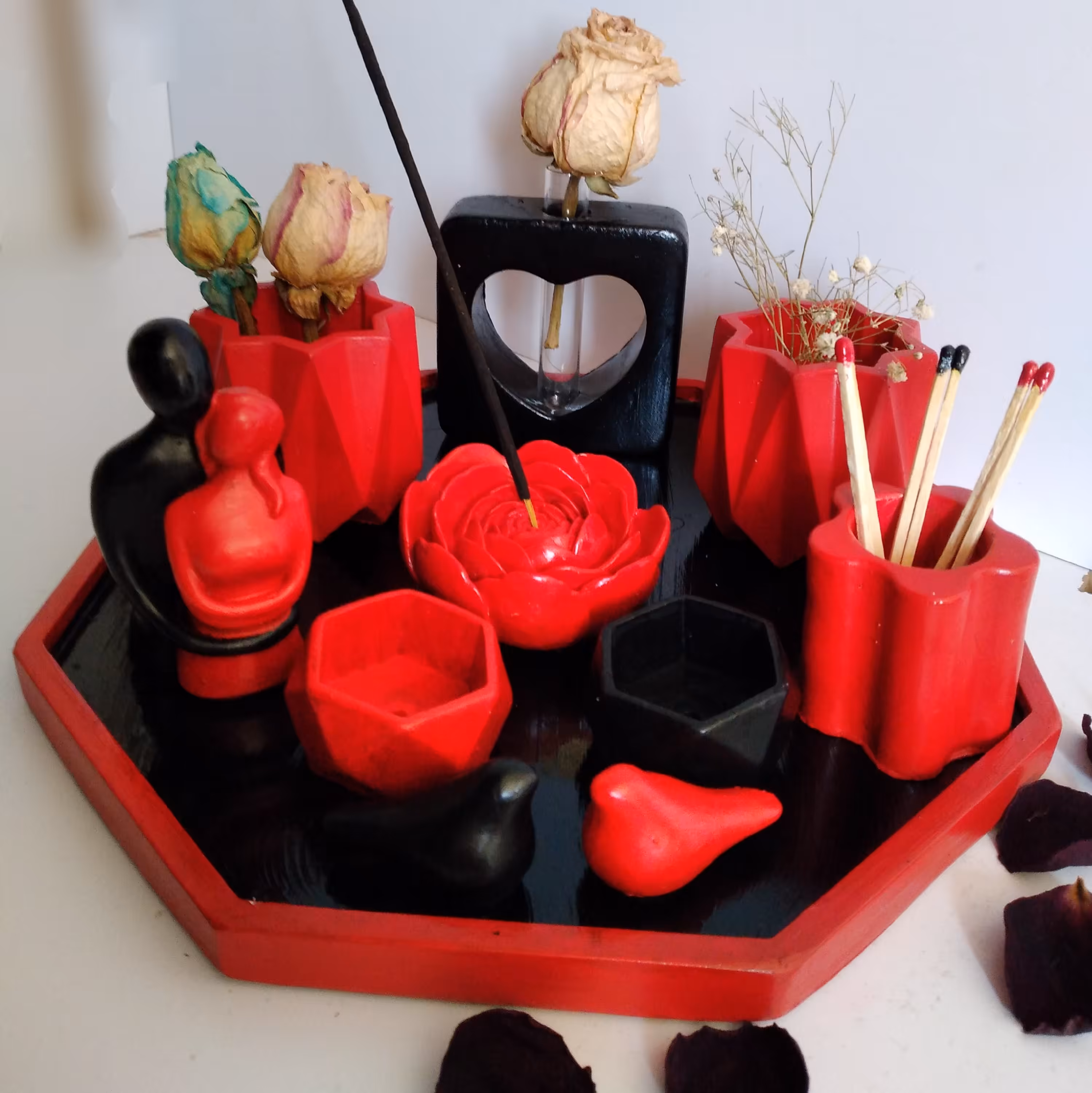 ست سینی چند وجهی و گرد 30 سانتی 