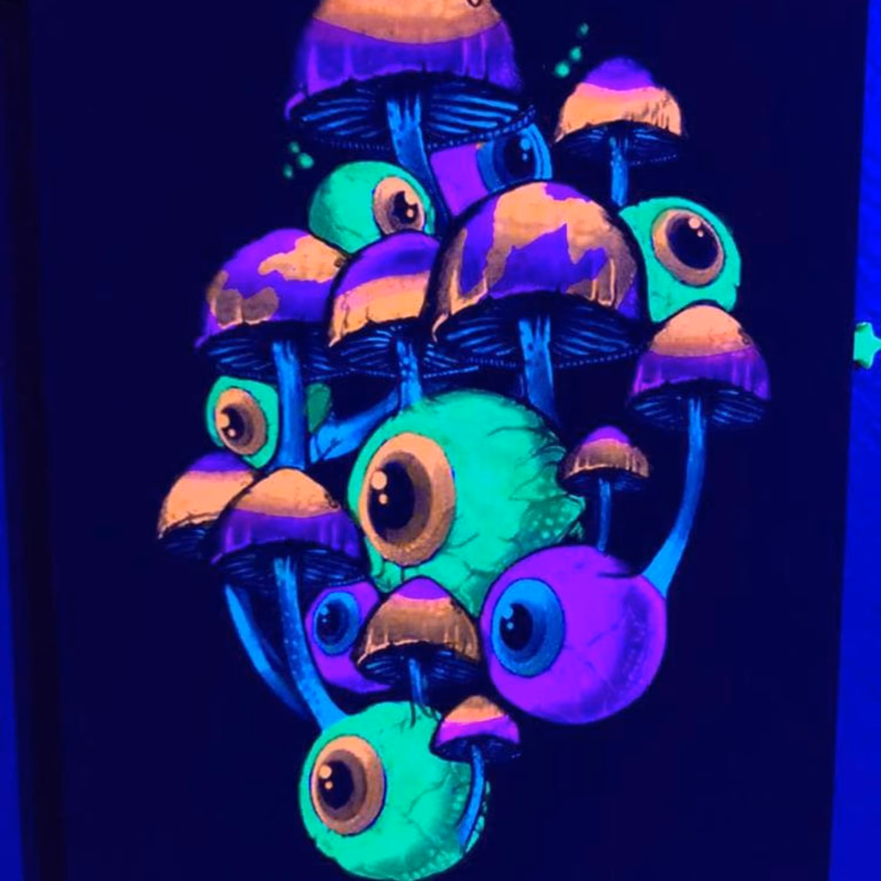 تابلو بلک لایت با طرح چشم سایز 70 در 100 سانتی متر Blacklight