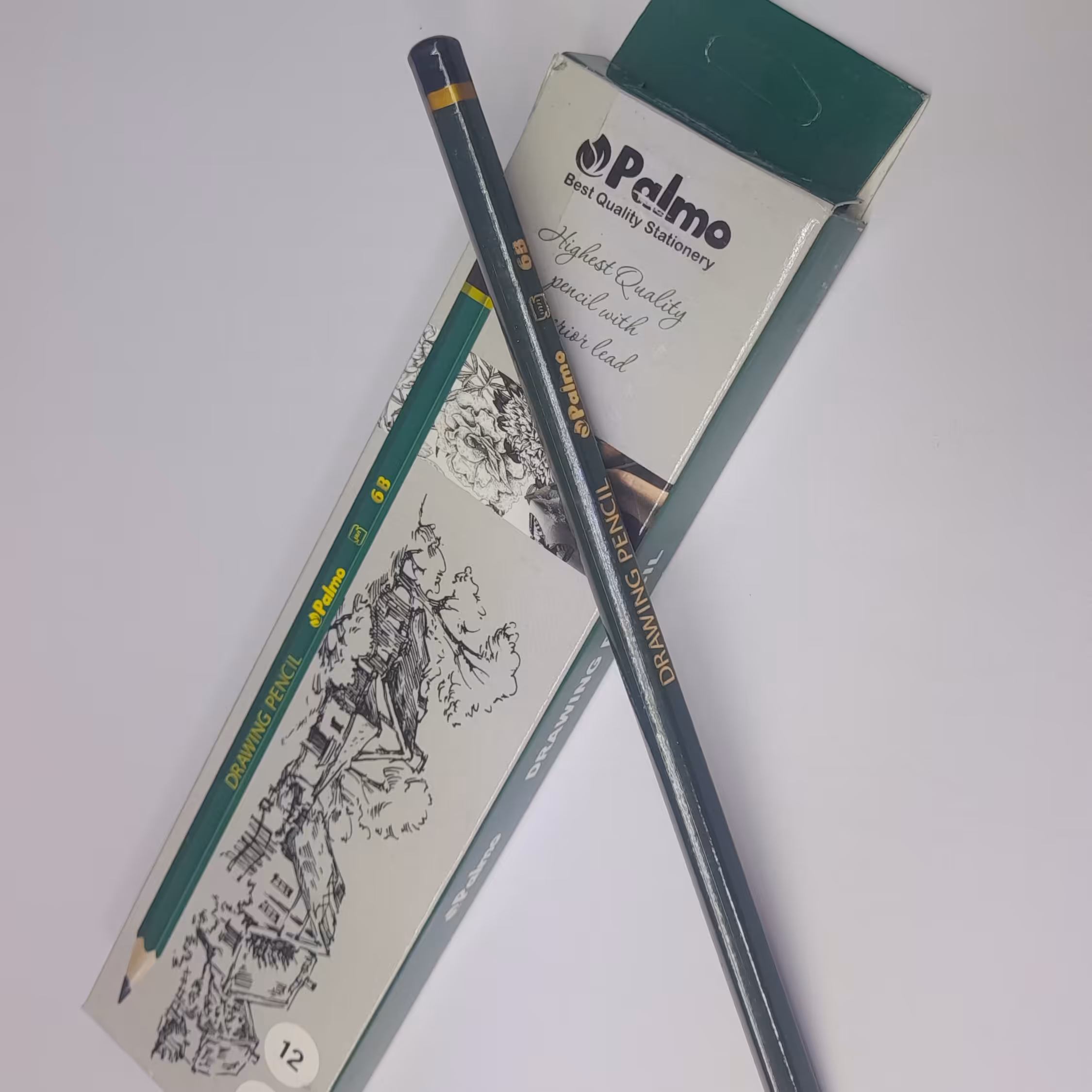 مداد طراحی برند palmo B6  بسته 12 عددی