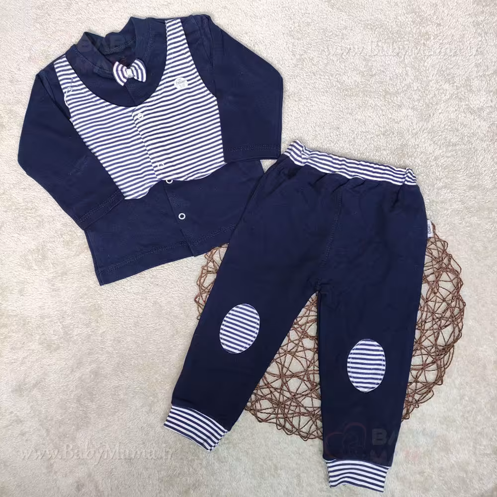 بلوز و شلوار ژیله دار راه راه