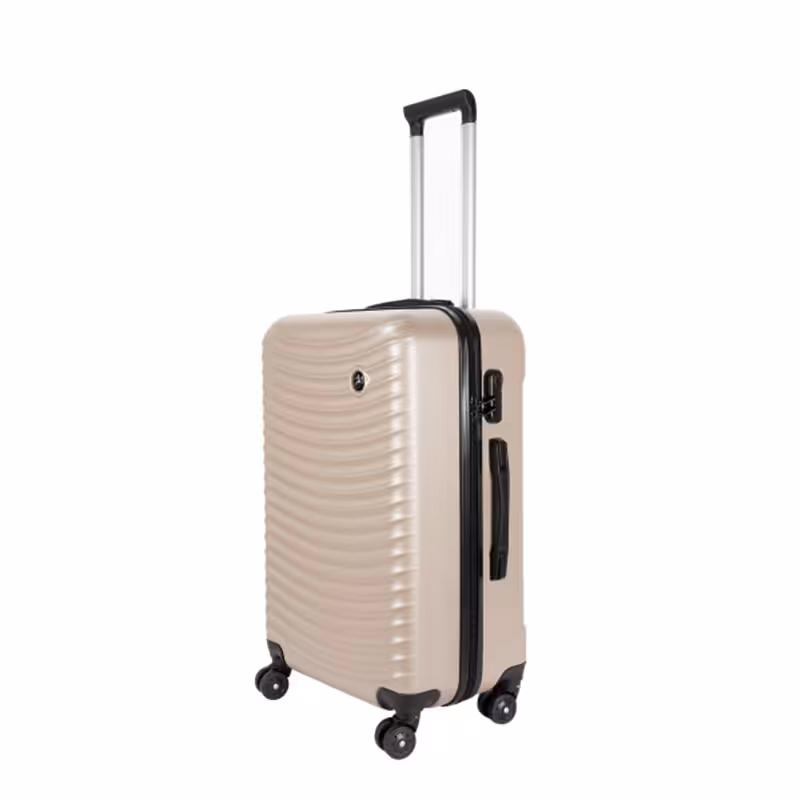 چمدان چهار چرخ سایز کوچک کد L.Ni0012-20 بژ