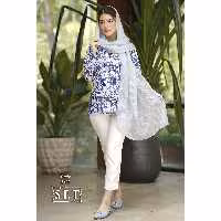 کت و شلوار رسمی مدل ماهریس رنگ ترکیبی سفید و آبی کد 1860 برند SET