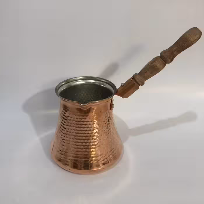 قهوه جوش دسته چوبی در سه سایز چکشی سایز 1