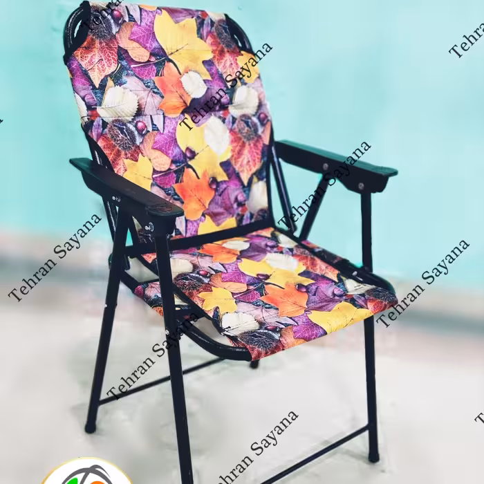 صندلی تاشو مسافرتی نانو برزنت ضد آب فومدار  دسته مبلی استرانگ پلاس طرح پاییزه  صادراتی 7 فنره  تهران سایانا  