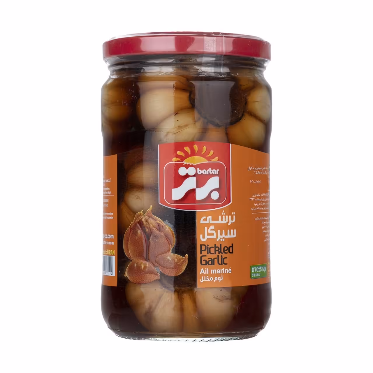 ترشی سیر گل برتر  670 گرم