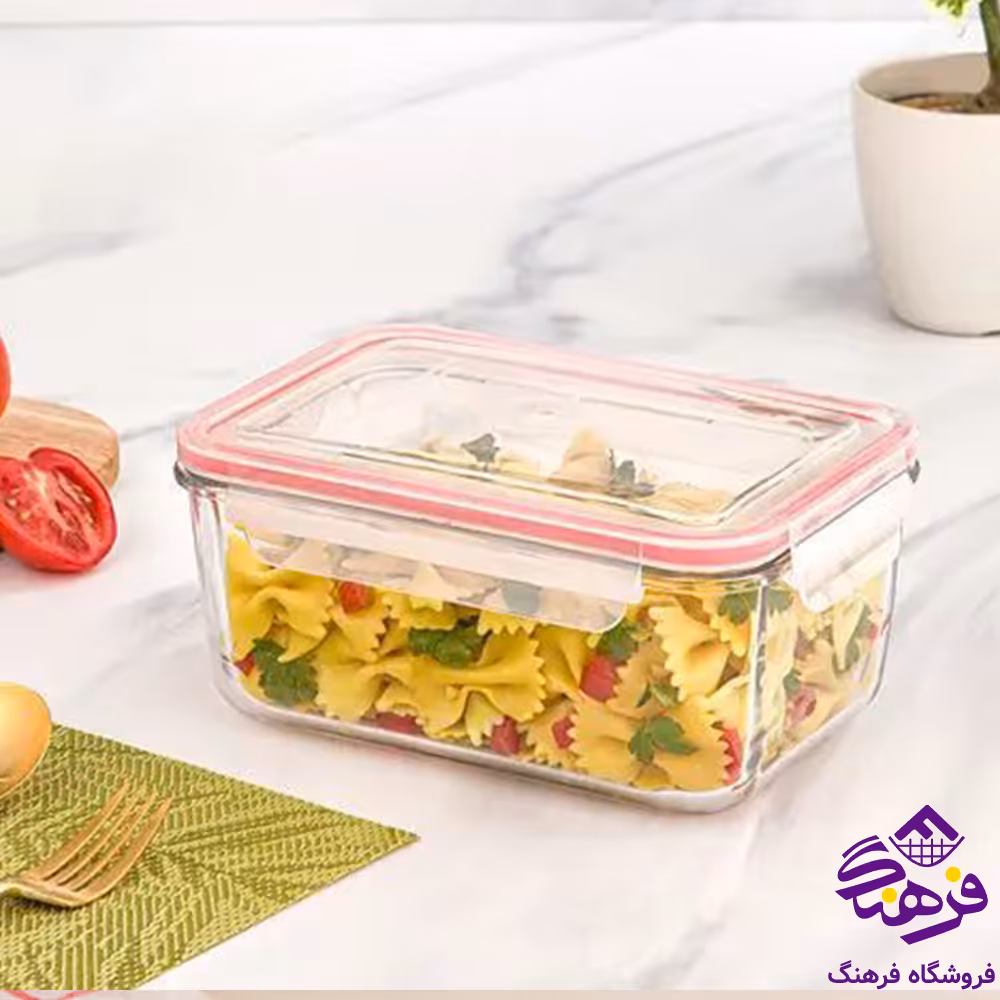 ظرف شيشه اي ليمون 1/7مستطيل