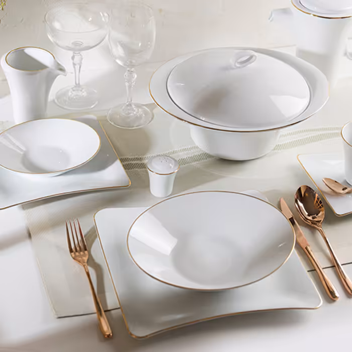 سرویس چینی 97 پارچه کامل سفید 12 نفره وینچی