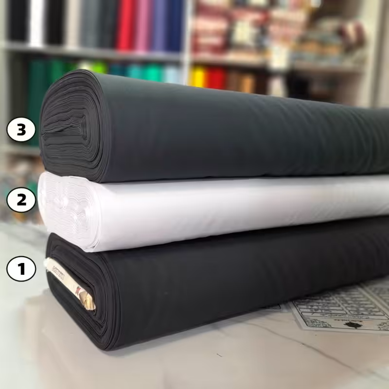 پارچه ترگال کجرا طوسی و سفید عرض 150 سانتیمتر رنگ طوسی رزاق