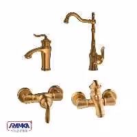 ست شیرالات شودر مدل لوکا طلایی مات