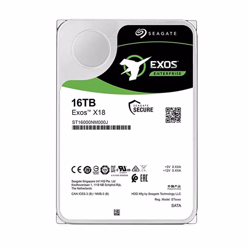 هارد اینترنال سرور سیگیت مدل ST16000NM000j Exos X18 ظرفیت 16 ترابایت