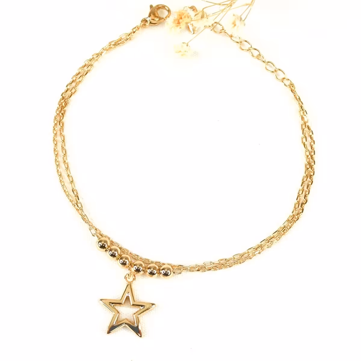 دستبند آویز ستاره توخالی برند ژوپینگ کد 8315