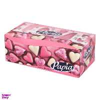 دستمال کاغذی 150 برگ پاپیا (Papia) مدل شکلات قلبی