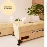 ست جعبه دستمال کاغذی و سطل آشغال 