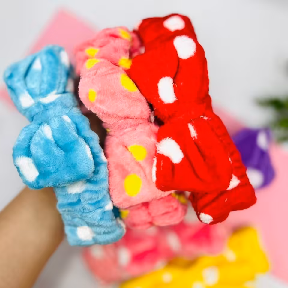 هدبند پاپیونی حوله ای