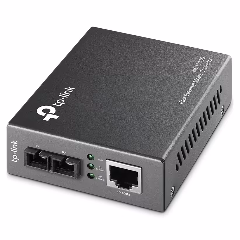 مبدل فیبر مگابیت و تک حالته تی پی لینک مدل MC110CS
