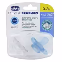 پستانک سیلکیونی چیکو Chicco مدل Mini Soft مناسب 2-0 ماه آبی