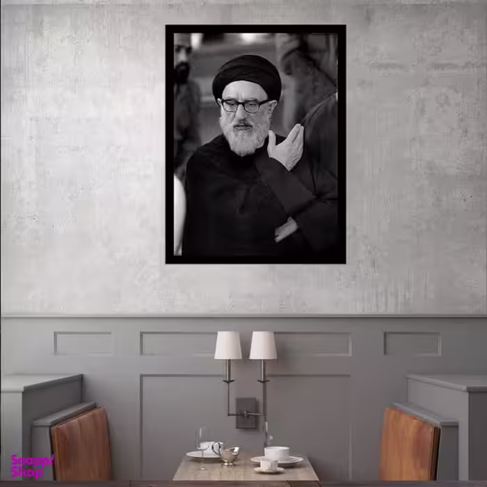 تابلو بکلیت طرح مشاهیر ایران شهید طالقانی مدل قاب شاسی B-S9796