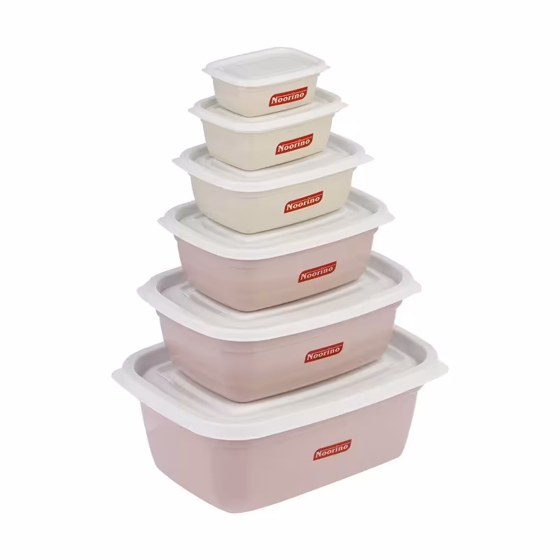 ظرف نگهدارنده نورینو مدل آرام مجموعه شش عددی (چند رنگ)