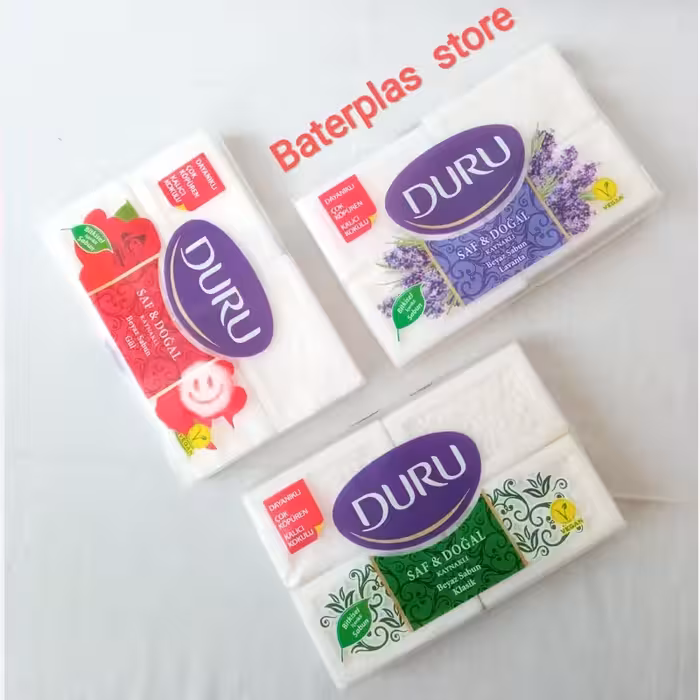 صابون حمام و رخت دورو ترکیه بسته 4 تایی در سه رایحه وزن 600گرم | amazonchi