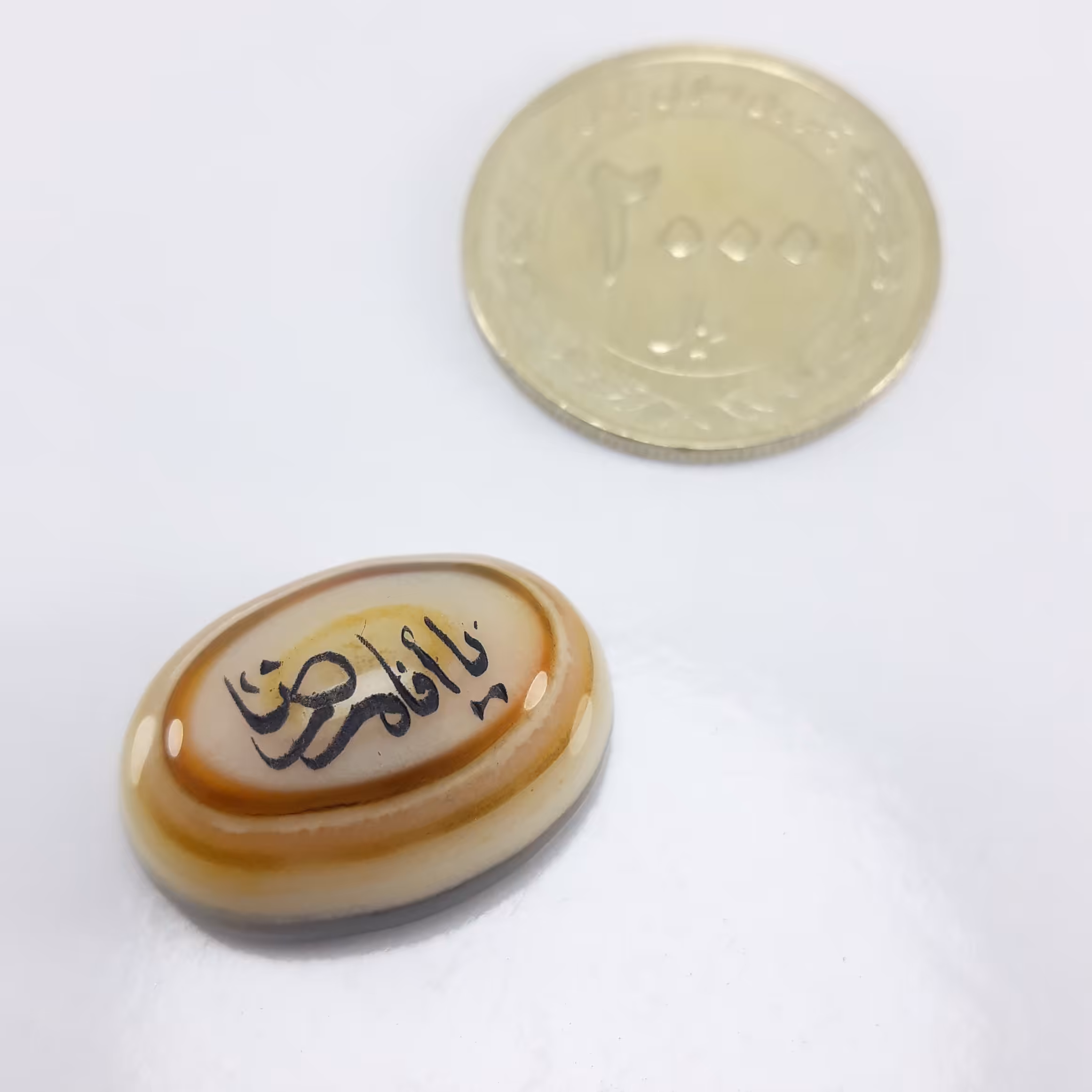 نگین بابا قوری سه پوست با حکاکی خطی زیبا یا امام رضا