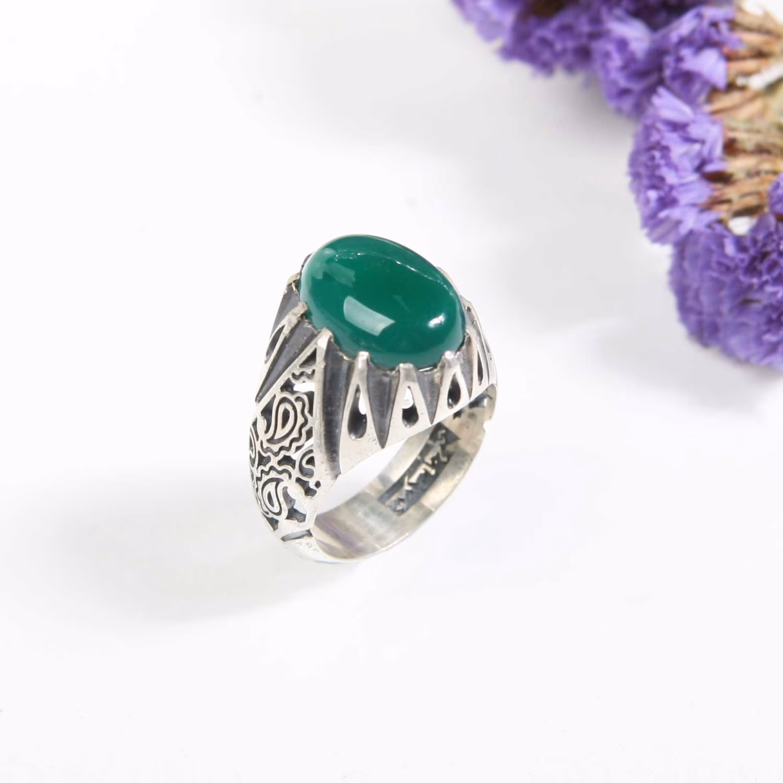 انگشتر نقره طرح بوتجقه و ضدحساسیت کد 4946