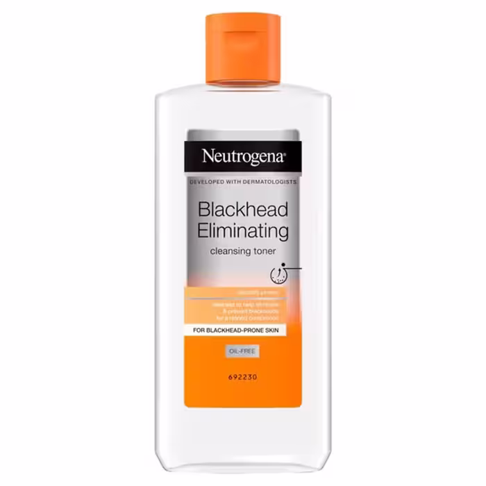 تونر نوتروژینا ضد جوش سرسیاه پوست چرب فرانسوی Neutrogena Blackhead Eliminating cleansing toner
