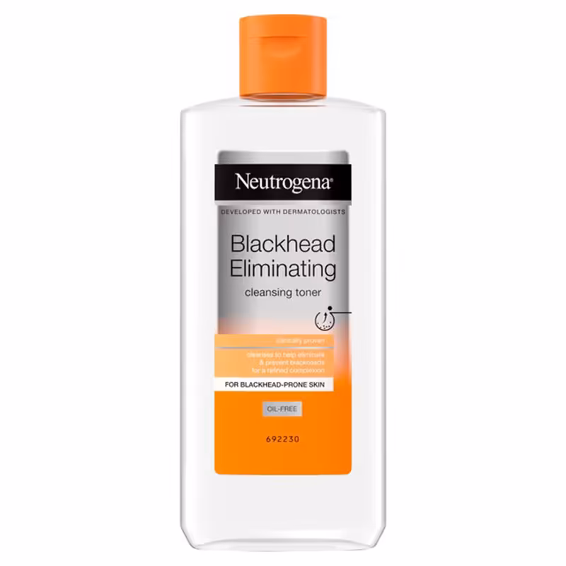 تونر نوتروژینا ضد جوش سرسیاه پوست چرب فرانسوی Neutrogena Blackhead Eliminating cleansing toner