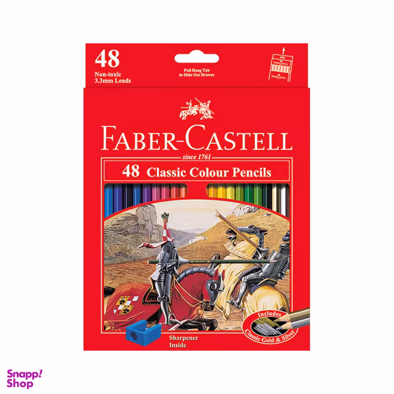 مداد رنگی 48 رنگ فابر کاستل مدل کلاسیک