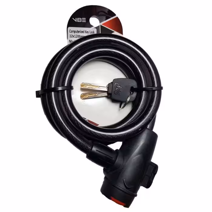 قفل دوچرخه وایب مدل کلیدی 85 سانتی  جفت کلید مناسب دوچرخه و موتور سیکلت و اسکوتر برقی 