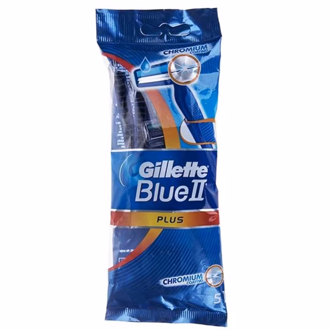 خودتراش مارک ژیلت مدلBLUE II PLUSE،پک5عددی