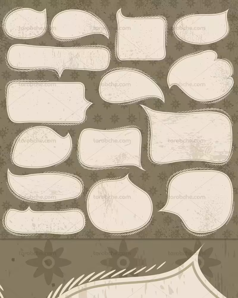 وکتور لیبل خلاقانه فانتزی | گرافیک با طعم تربچه