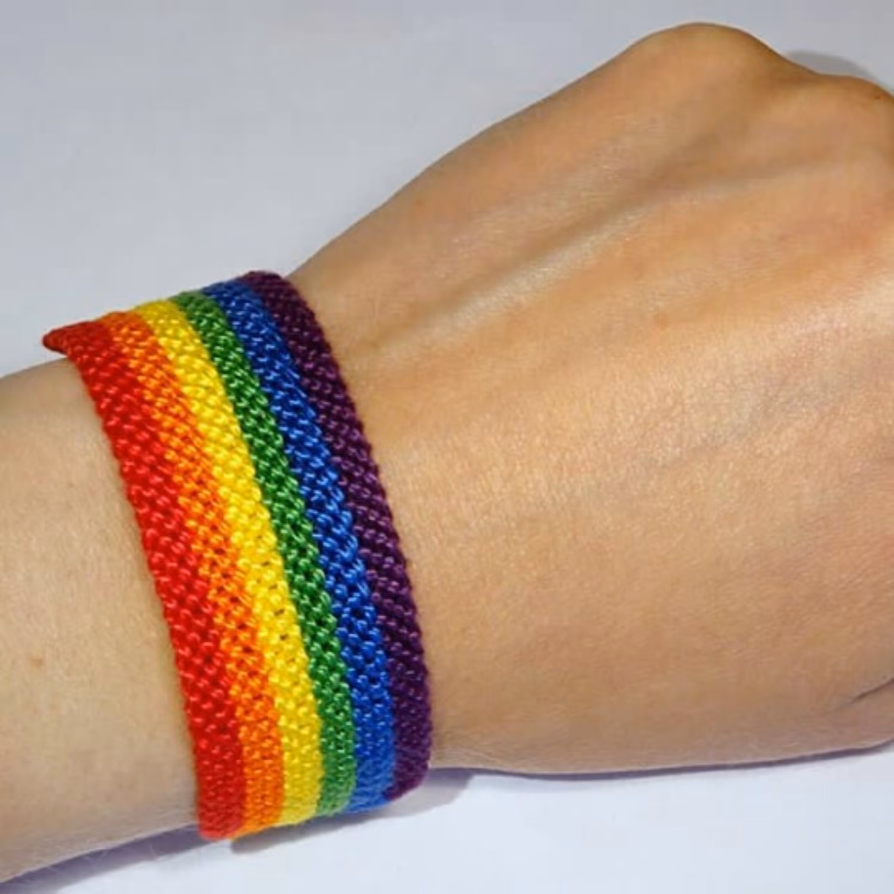 دستبند دوستی طرح رنگین کمان سایز بزرگ کد 76