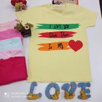 تیشرت نخ پنبه بچگانه طرح لاو