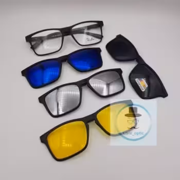 فریم عینک طبی مگنتی به همراه 4 کاور آفتابی Ray Ban مدل 2267