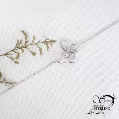 دستبند پروانه نقره ایتالیایی کد 14154