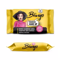 دستمال مرطوب بانیو مدل make up بسته 25 عددی

