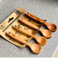 قاشق ادویه چوبی 4عددی | amazonchi