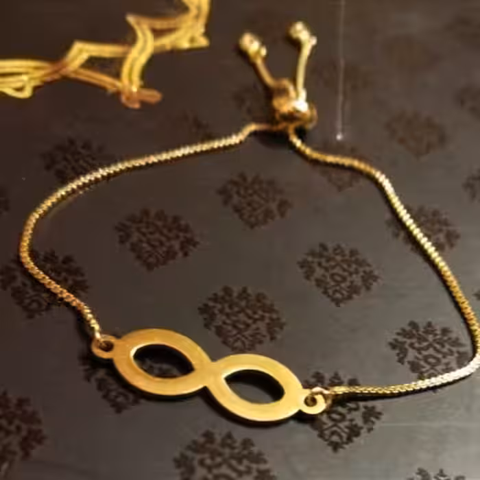 دستبند بی نهایت آسانسوری استیل رنگ ثابت ضدحساسیت