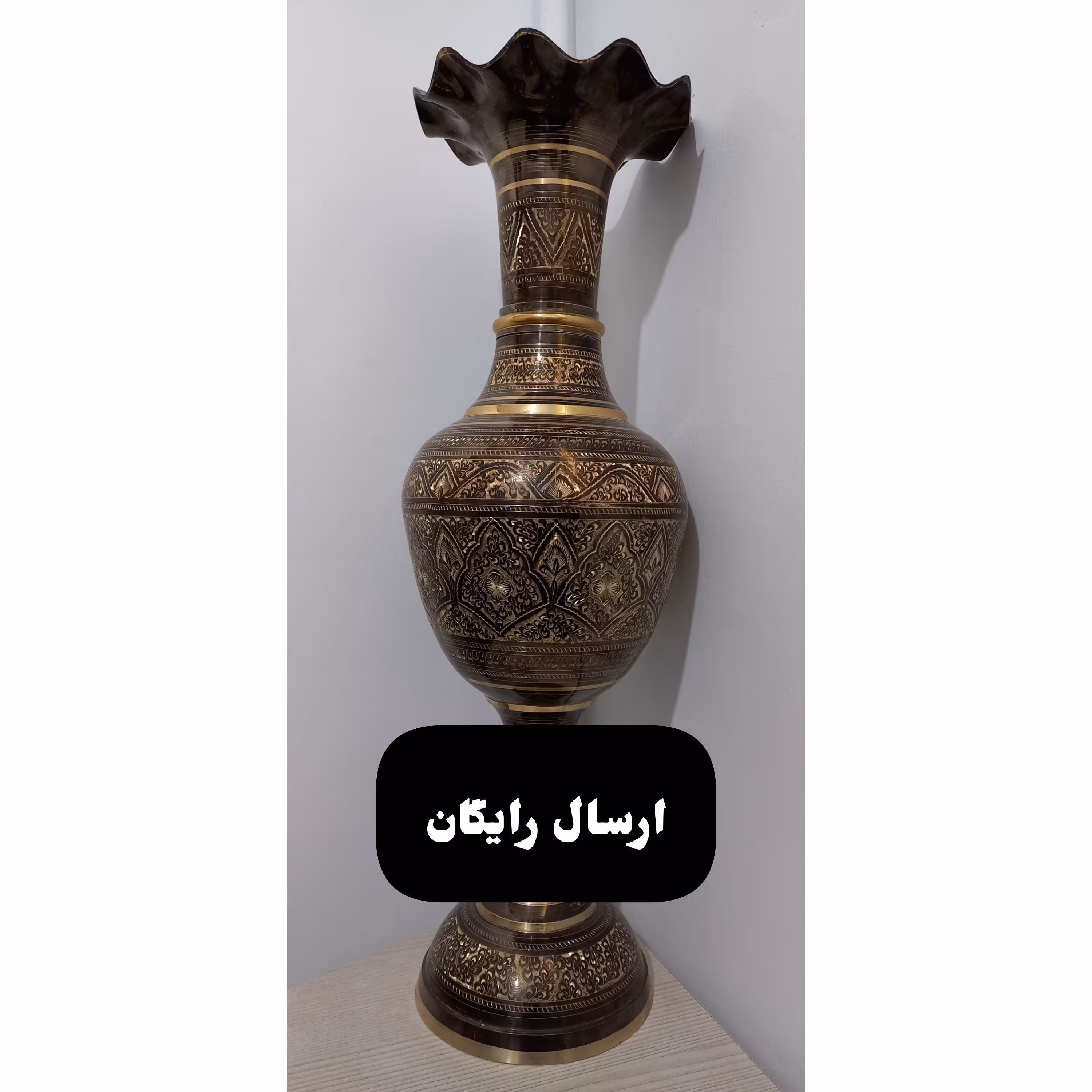 گلدان تمام برنج بزرگ