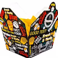 جعبه  فست فودی سیب زمینی مکعب بزرگ (بسته 50 تایی)